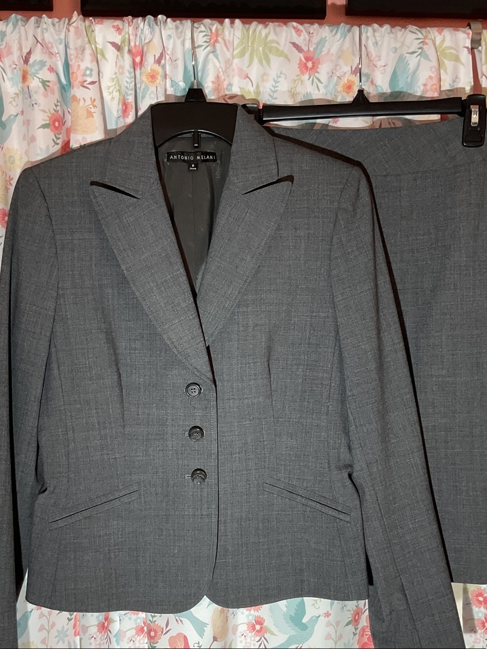 ANTONIO MELANI Gray Women's Tailored Blazer with Matching Skirt - MIXED SIZES